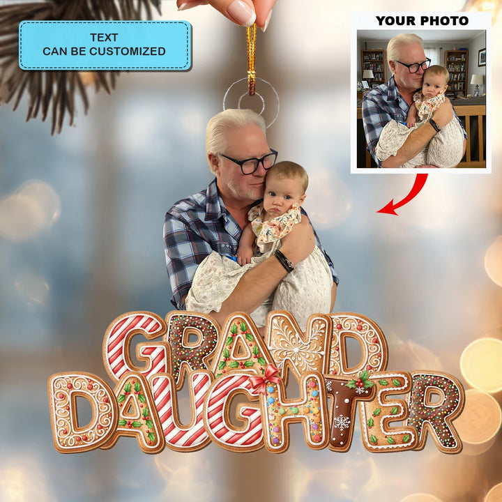 Sweet and Smiles - Personalized Photo Mica Ornament - Christmas Gift For Family Grandchildren AGCDH006