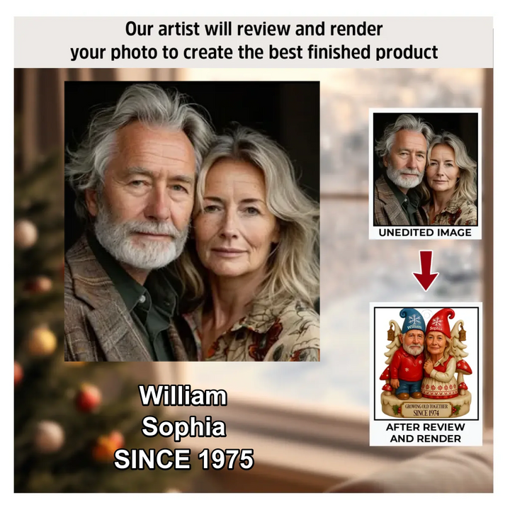 The Perfect Pair - Personalized Photo Mica Ornament - Christmas, Anniversary Gift For Couple, Husband, Wife AGP0VL030