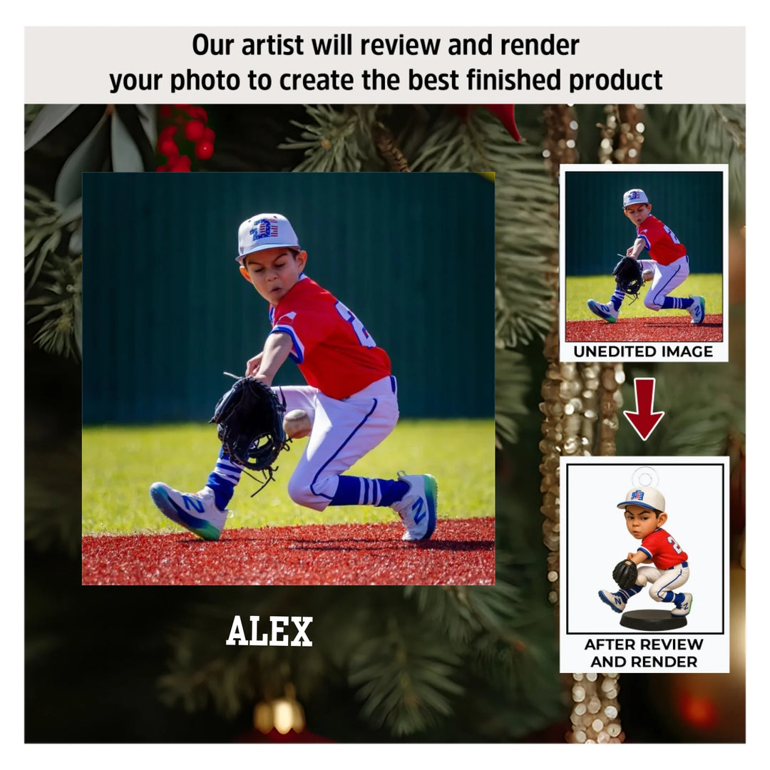 Pro Pitcher - Personalized Photo Ornament - Christmas Gift For Sport Loving Kids AGP0DH038