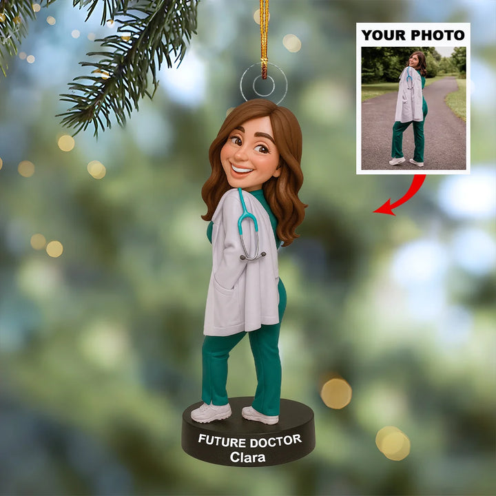 Doctor Life - Personalized Photo Ornament - Christmas Gift For Doctors, Future Doctors AGP0NL061