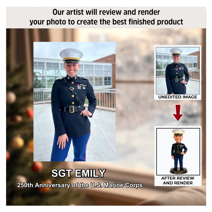 Marine Legacy - Personalized Photo Ornament - Christmas Gift For US Marines AGP0NL058
