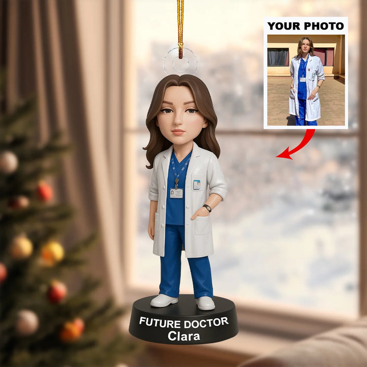 Scrub Life - Personalized Photo Ornament - Christmas Gift For Doctors, Future Doctors AGP0NL062