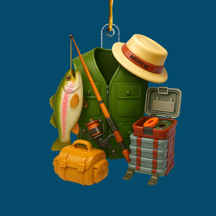 Angler's Mini Kit - Personalized Custom Mica Ornament - Christmas Gift For Fishing Lovers AGP0QQ041