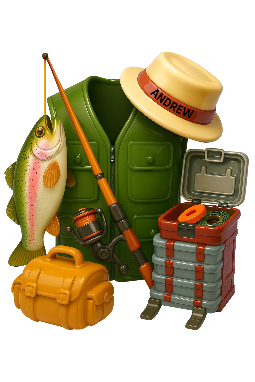 Angler's Mini Kit - Personalized Custom Mica Ornament - Christmas Gift For Fishing Lovers AGP0QQ041