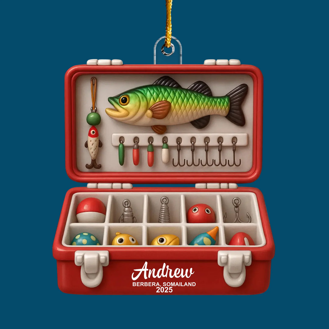 Fishing Tackle Box - Personalized Custom Mica Ornament - Christmas Gift For Fishing Lovers AGP0QQ039