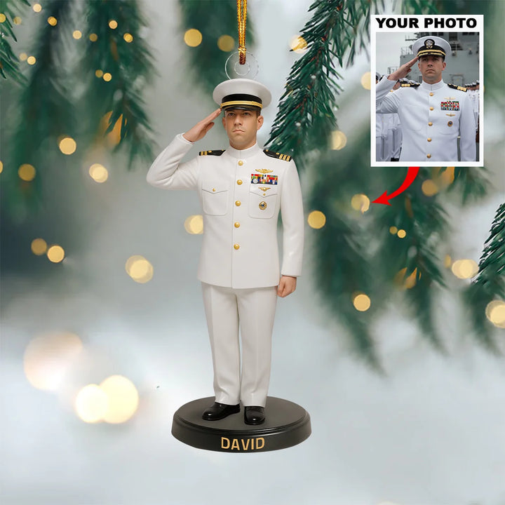 Navy Pride - Personalized Photo Ornament - Christmas Gift For US Navy AGP0NL065