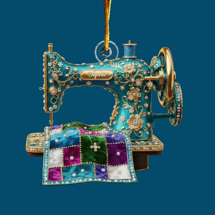 Sewing Spirit - Customized Mica Ornament - Christmas Gift For Sewing Lovers
