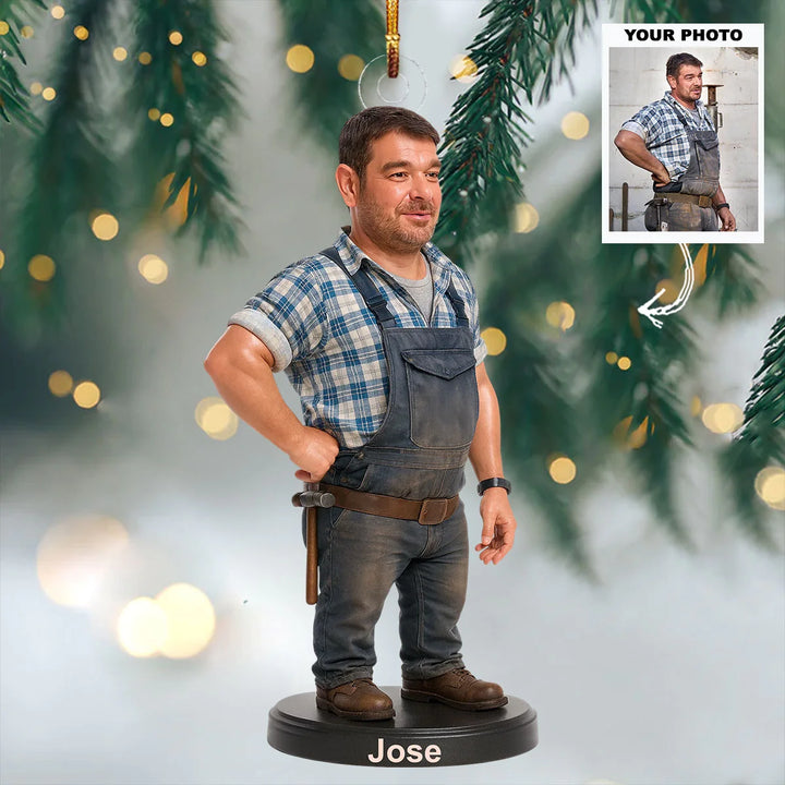 Energy Pioneer - Personalized Photo Ornament - Christmas Gift For Mechanic AGP0QQ043