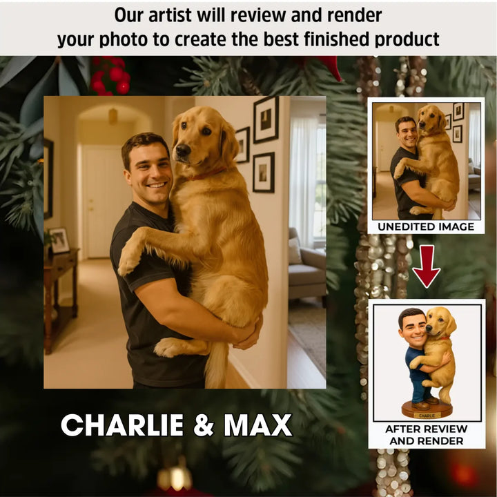 Best Friend Forever - Personalized Custom Photo Ornament - Christmas Gift For Pet Lover, Dog Lover, Dog Dad, Dog Mom AGP0HT006