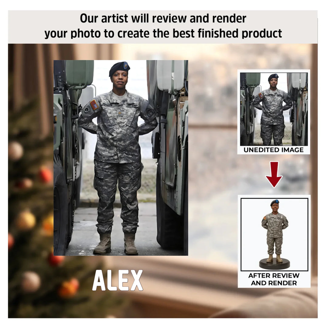 Army Strong - Personalized Photo Ornament - Christmas Gift For Soldiers, Veterans AGP0NL034