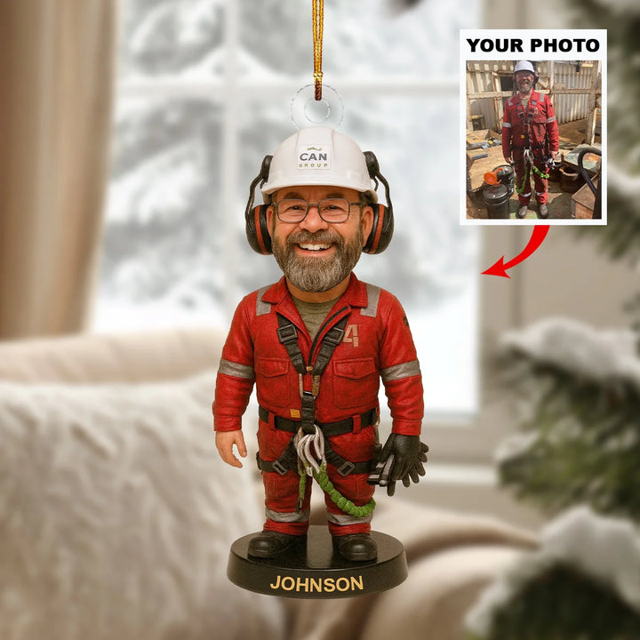 The Master Builder - Personalized Photo Ornament - Christmas Gift For Mechanic AGP0QQ044