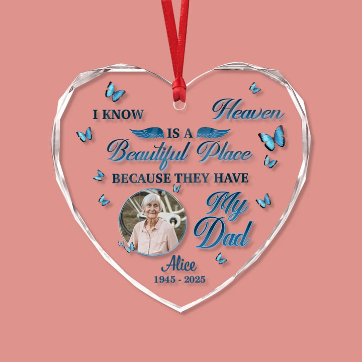 Whisper Of Senerity  - Heart Glass Memorial Ornament - Christmas Gift For Family Members