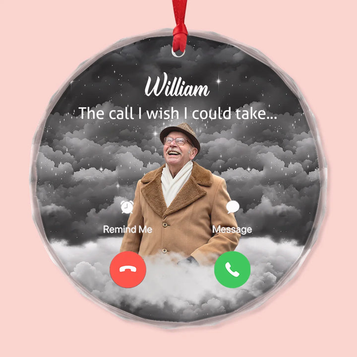 Message From The Clouds - Circle Glass Memorial Ornament - Christmas Gift For Family Members - AGCQQ001