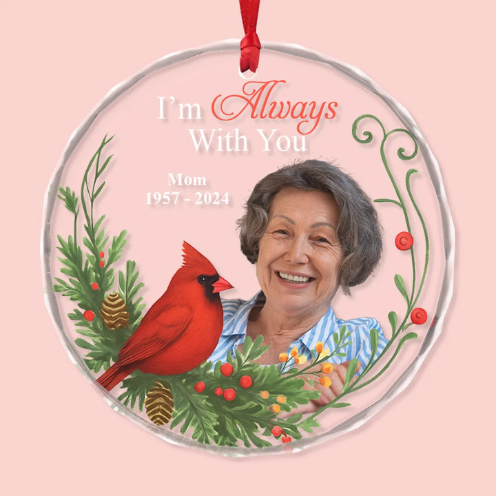 Forever Near - Heart Glass Memorial Ornament - Christmas Gift For Family Members - AGCQQ004