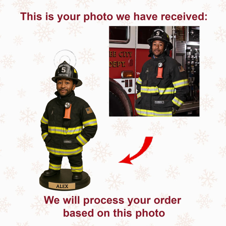 Guardians Of Fire - Personalized Photo Ornament - Christmas Gift For Firefighter AGP0NL016