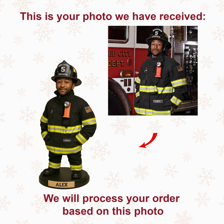 Guardians Of Fire - Personalized Photo Ornament - Christmas Gift For Firefighter AGP0NL016