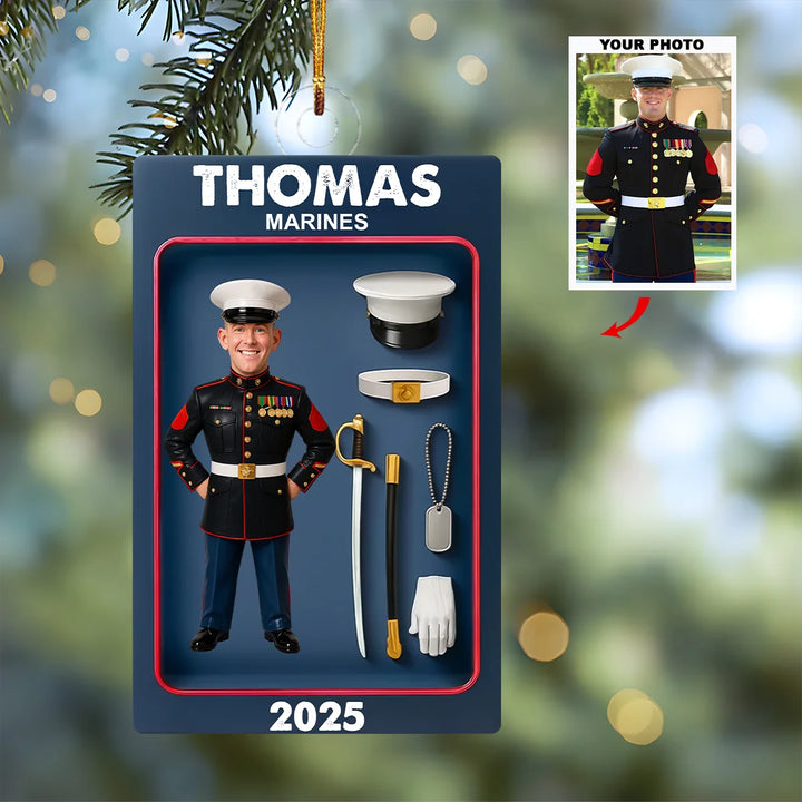 Guardian of the Seas – Personalized Photo Ornament – Christmas Gift For U.S. Marines AGP0HT030