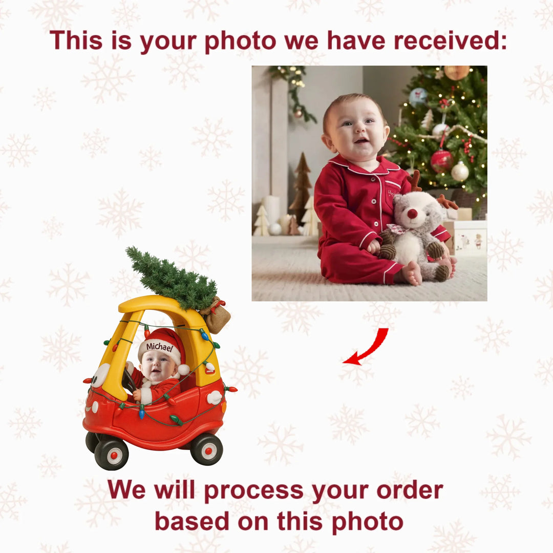 Merry Little One - Personalized Photo Mica Ornament - Christmas Gift For Family Member, Kids AGCNL006