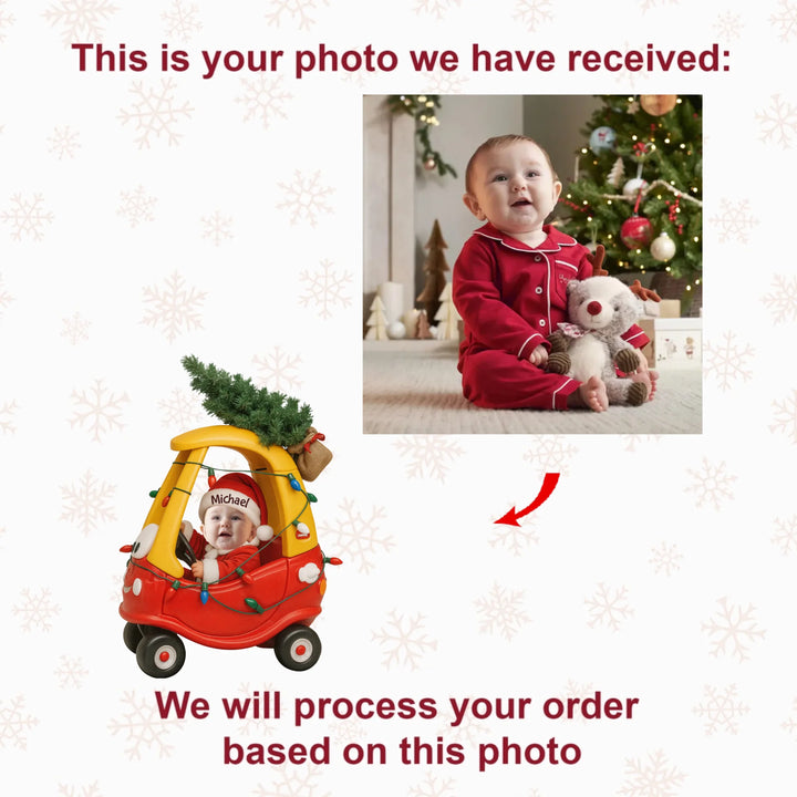 Merry Little One - Personalized Photo Mica Ornament - Christmas Gift For Family Member, Kids AGCNL006