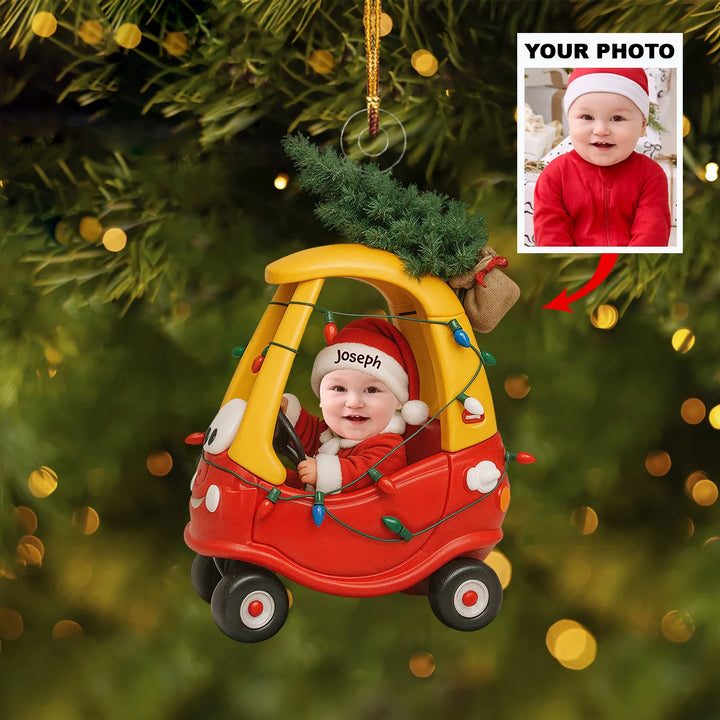 Merry Little One - Personalized Photo Mica Ornament - Christmas Gift For Family Member, Kids AGCNL006