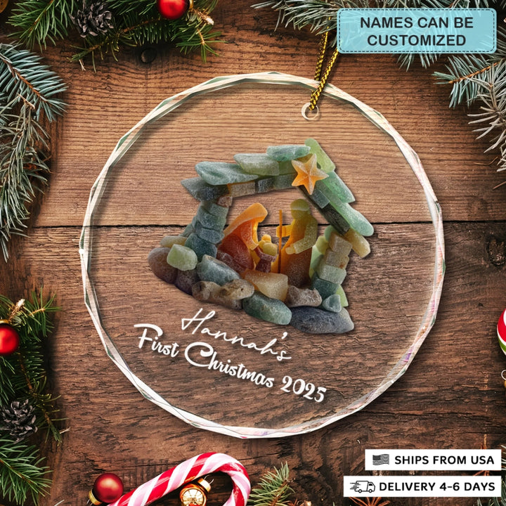 Mockup 4_1110_Glass Ornament_Circle Shaped_First Christmas_ARND150_ADSG055