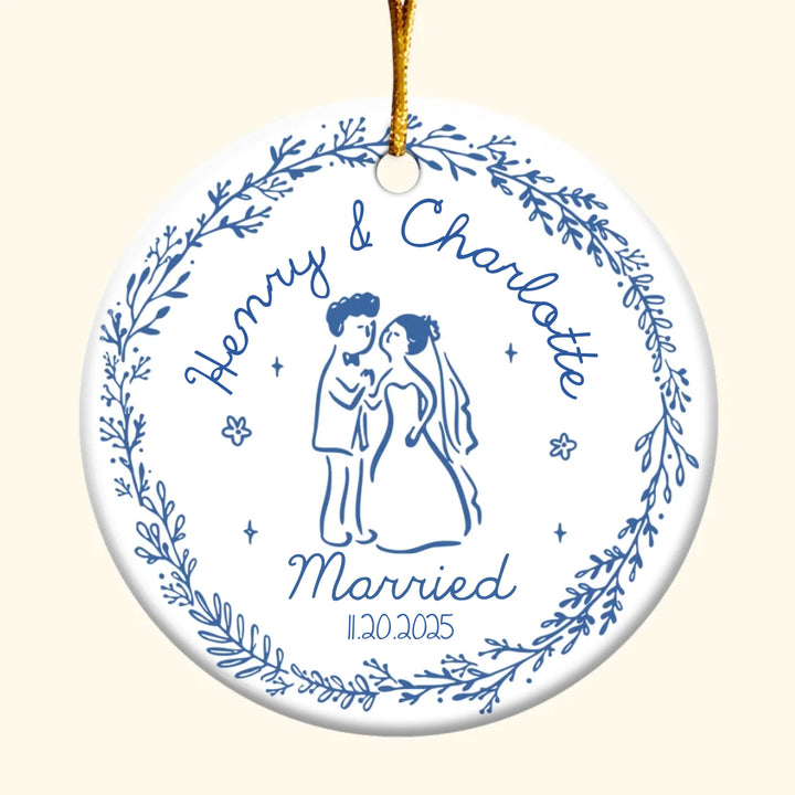 The Start of Always - Personalized Ceramic Ornament - Christmas Gift For Couple, Husband, Wife