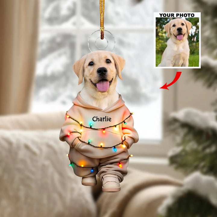 Too Cool For Christmas - Personalized Photo Mica Ornament - Christmas Gift For Dog Lover, Dog Mom, Dog Dad AGCHT009