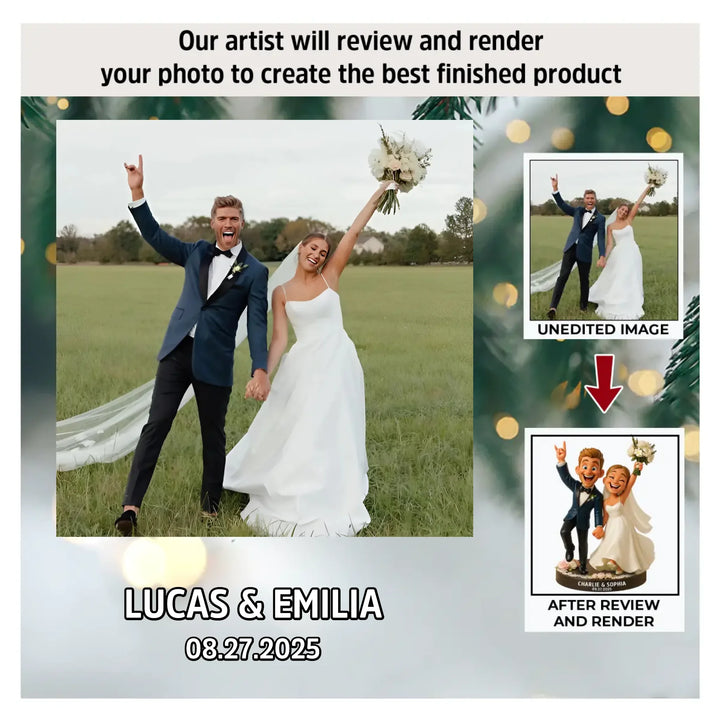 Celebration Of Love - Personalized Photo Mica Ornament - Christmas Gift For Couple AGP0HT031