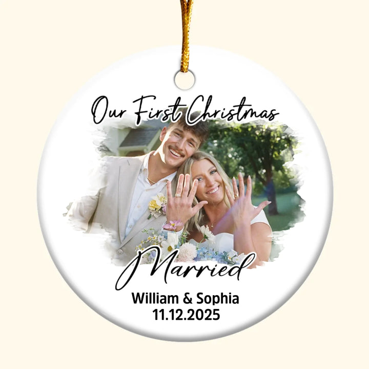 New Beginning - Ceramic Ornament - Christmas Gift Couple, Husband, Wife