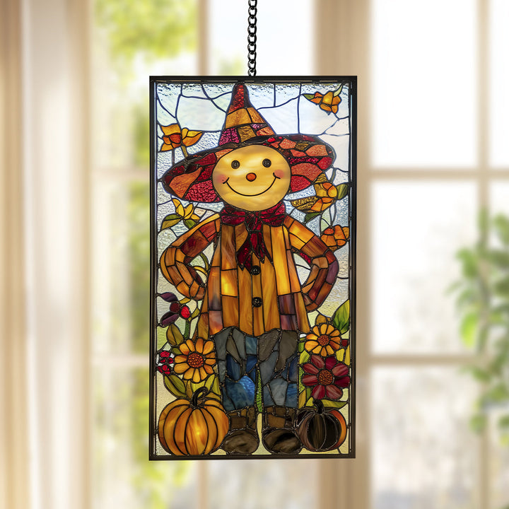 Autumn Sunset Scarecrow - Window Hanging Suncatcher NCU0PD104