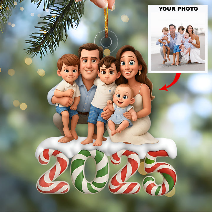Our Sweetest Christmas Yet - Personalized Photo Mica Ornament - Christmas Gift For Family Members UPL0LDH013