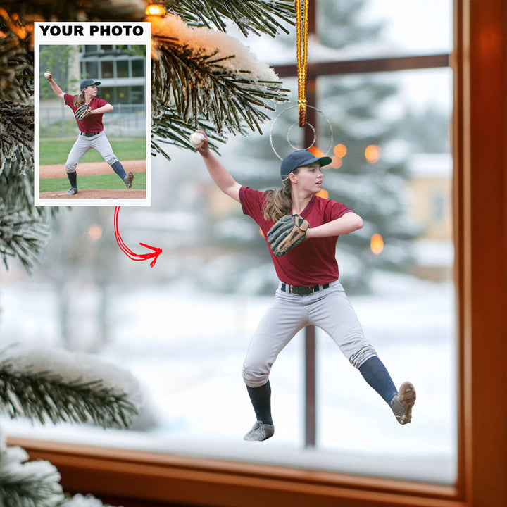 Strike Star - Personalized Photo Mica Ornament - Christmas Gift For Sport Players, Sport Lovers