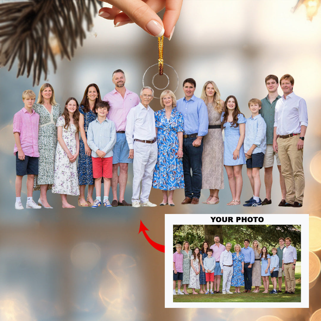 Bonded Love - Personalized Photo Mica Ornament - Christmas Gift For Family Members