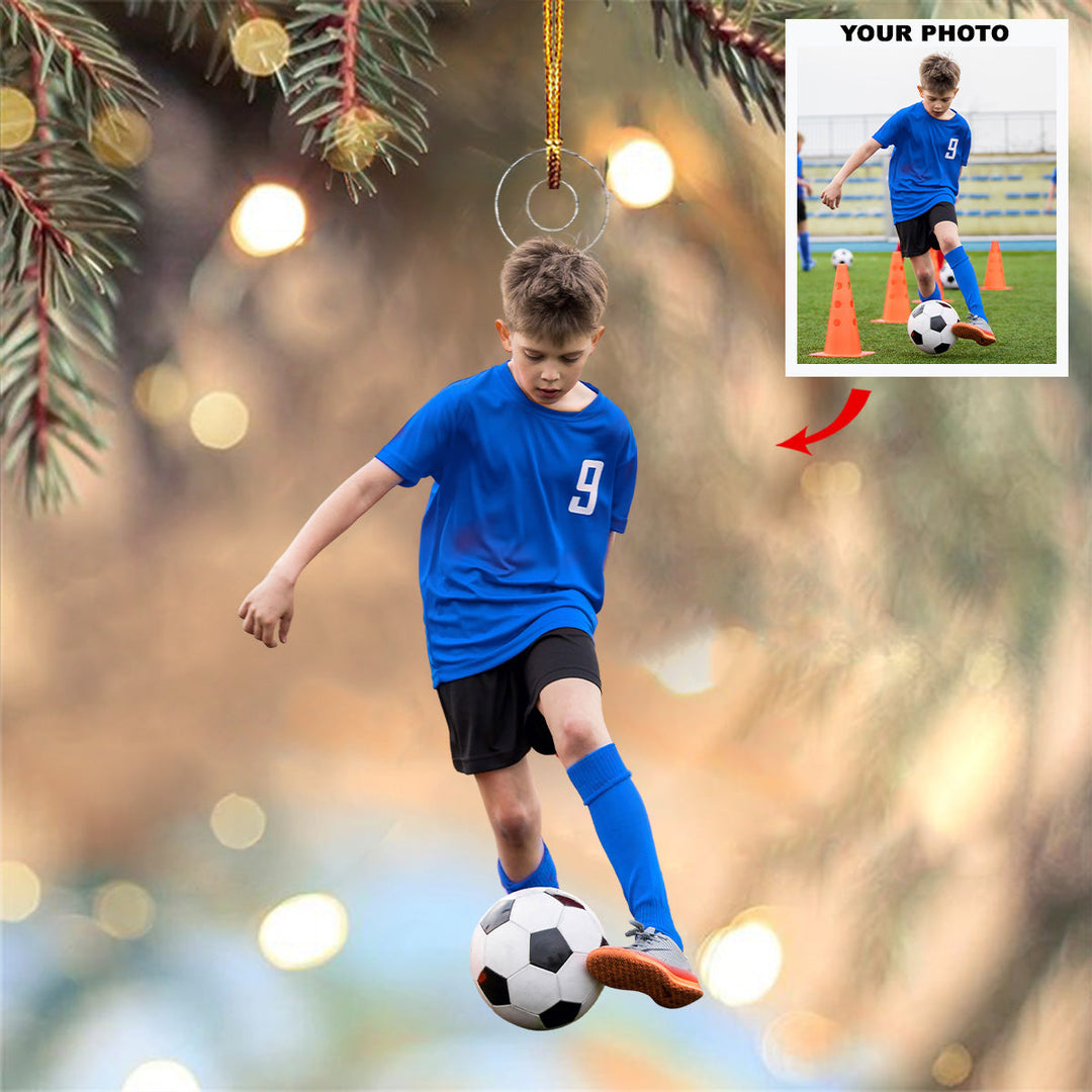 Goal Getter - Personalized Photo Mica Ornament - Christmas Gift For Sports Lovers