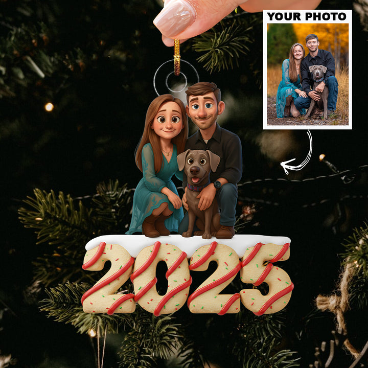 Sweetest Taste of Family - Personalized Photo Mica Ornament - Christmas Gift For Family Members UPL0LDH011