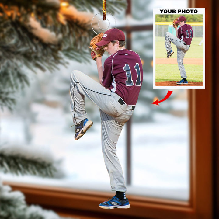 Strike Zone - Personalized Photo Mica Ornament - Gift For Baseball Lover, Baseball Player, Family Member