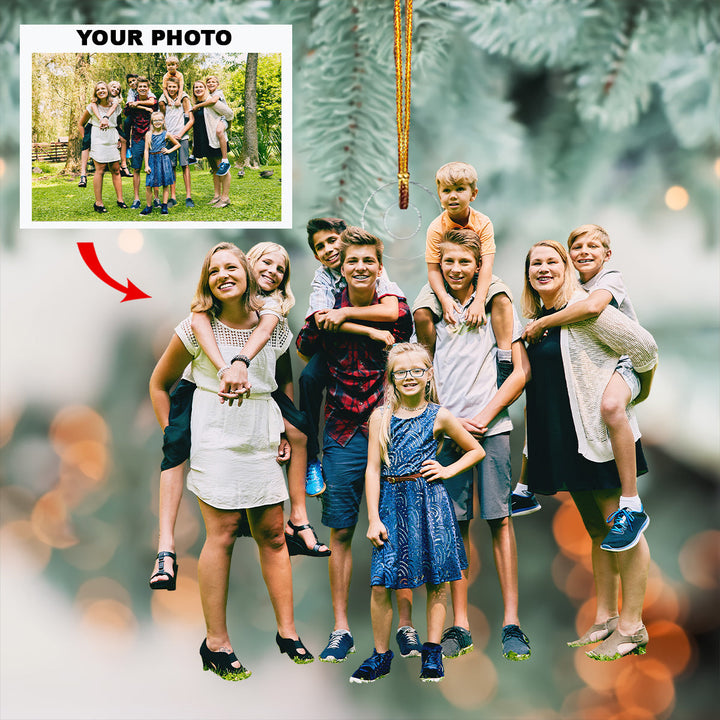 Together Always - Personalized Photo Mica Ornament - Christmas Gift For Family Members