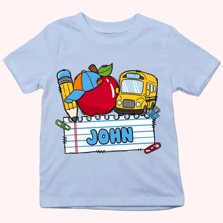 Personalized Youth Shirts - Boy & Girl First Day of School Tee - Gift For Back To School