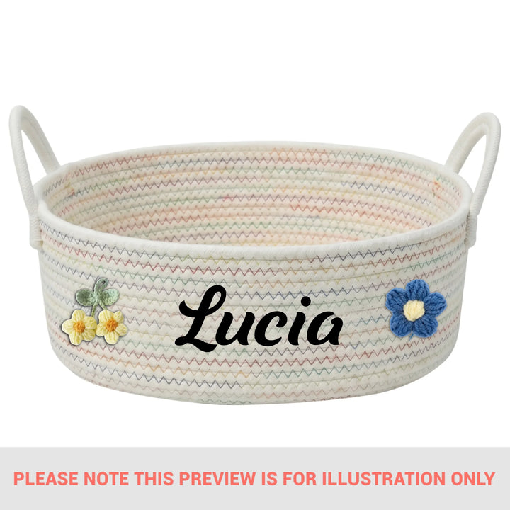 Rainbow Stitched White