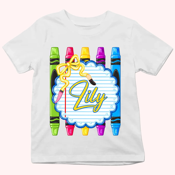 Learning In My Own Colors - Personalized Back to School T-Shirt - Boy & Girl School Shirt - Gift For Back To School