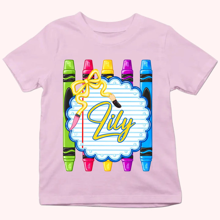 Learning In My Own Colors - Personalized Back to School T-Shirt - Boy & Girl School Shirt - Gift For Back To School