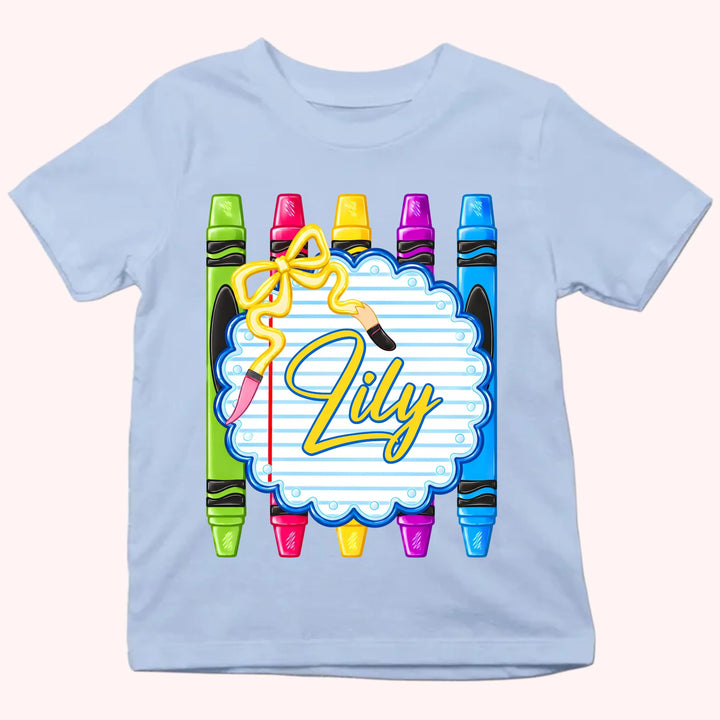 Learning In My Own Colors - Personalized Back to School T-Shirt - Boy & Girl School Shirt - Gift For Back To School