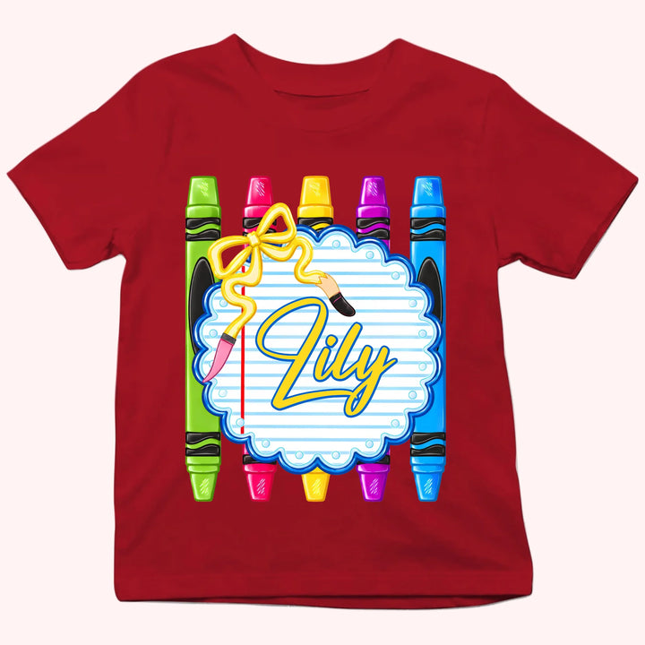 Learning In My Own Colors - Personalized Back to School T-Shirt - Boy & Girl School Shirt - Gift For Back To School