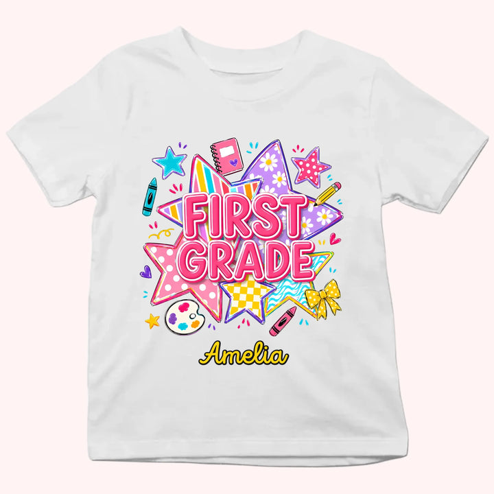 A New Grade A New Adventure - Personalized Shirts - Back To School Gift For Kid