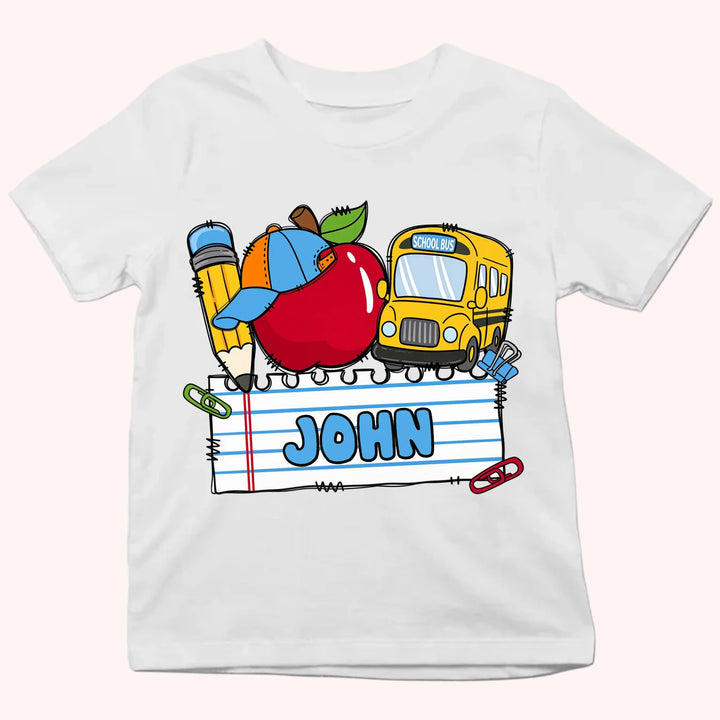 Personalized Youth Shirts - Boy & Girl First Day of School Tee - Gift For Back To School