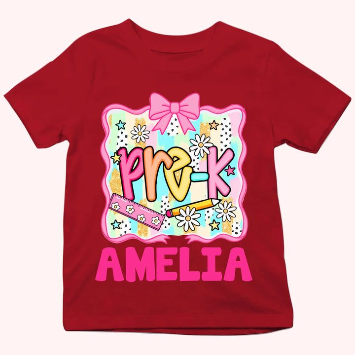 Ribbon - Personalized Youth Shirts - Back To School Gift For Kids