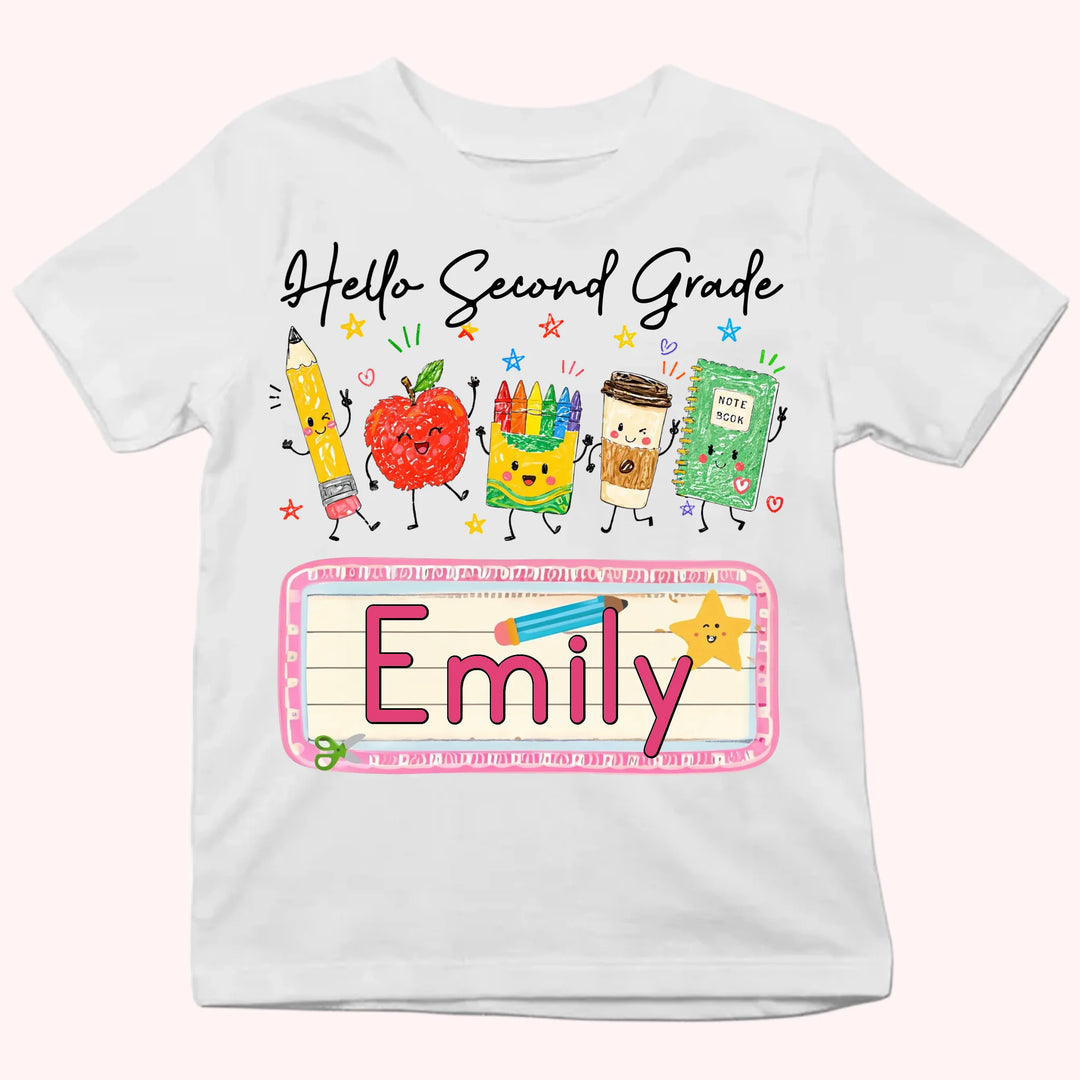 Custom Grade Shirt - Personalized Shirt for Kid - Back to School Gift