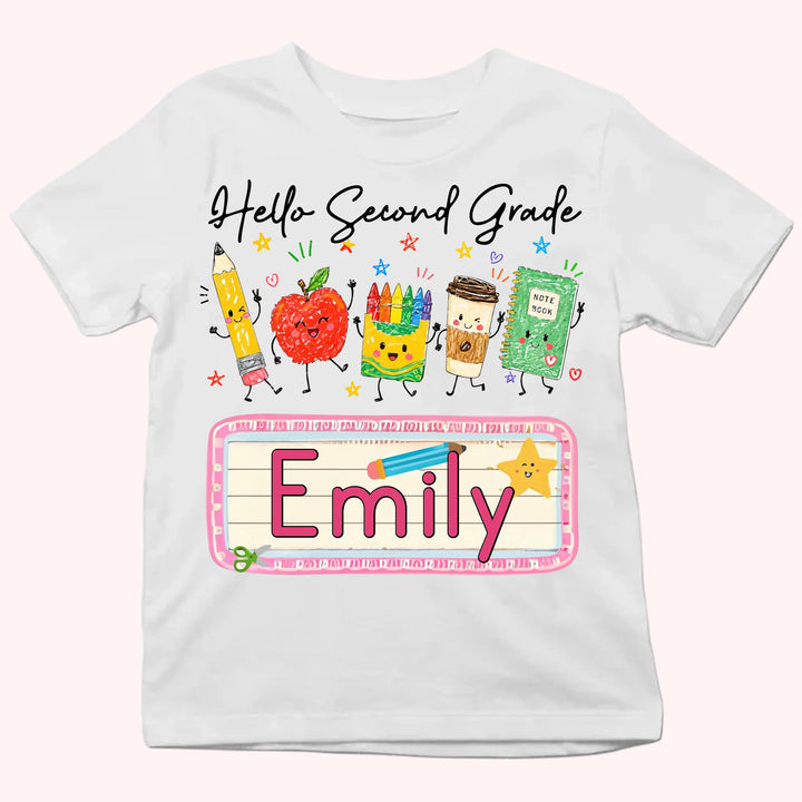 Custom Grade Shirt - Personalized Shirt for Kid - Back to School Gift
