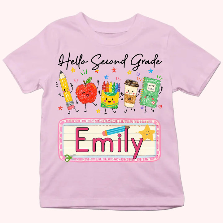 Custom Grade Shirt - Personalized Shirt for Kid - Back to School Gift