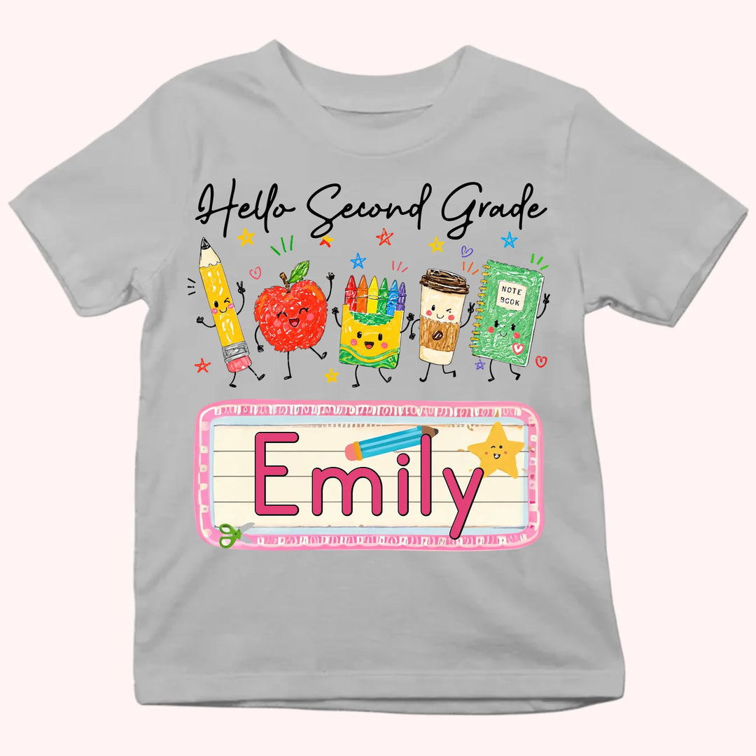 Custom Grade Shirt - Personalized Shirt for Kid - Back to School Gift
